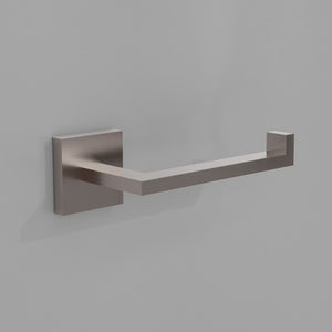 ZLINE Palisades Toilet Paper Holder in Brushed Nickel (RBCN1-TP-BN) on a gray wall.