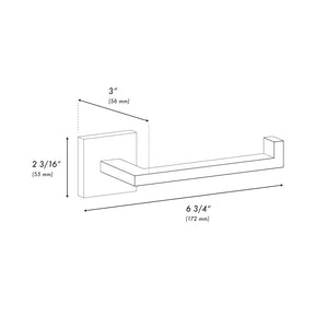ZLINE Palisades Toilet Paper Holder in Champagne Bronze (RBCN1-TP-CB) dimensional diagram.