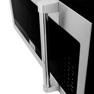 ZLINE 30 in. 1.5 cu. ft. Over-The-Range Convection Microwave Oven in Satin Stainless Steel with Traditional Handle and Sensor Cooking (MWO-OTR-H-30-SS)