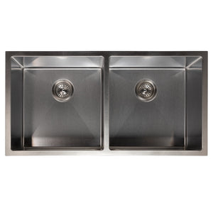 ZLINE 36 in. Anton Undermount Double Bowl Satin Stainless Steel Kitchen Sink with Bottom Grid (SR50D-36S)