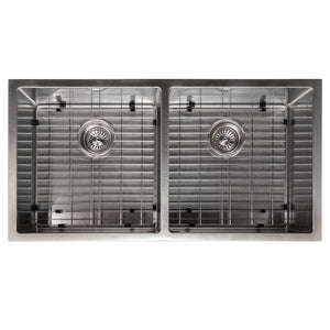 ZLINE 36 in. Anton Undermount Double Bowl Satin Stainless Steel Kitchen Sink with Bottom Grid (SR50D-36S)
