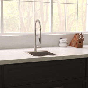 ZLINE 15 in. Donner Topmount Single Bowl Satin Stainless Steel Bar Kitchen Sink (STS-15S)