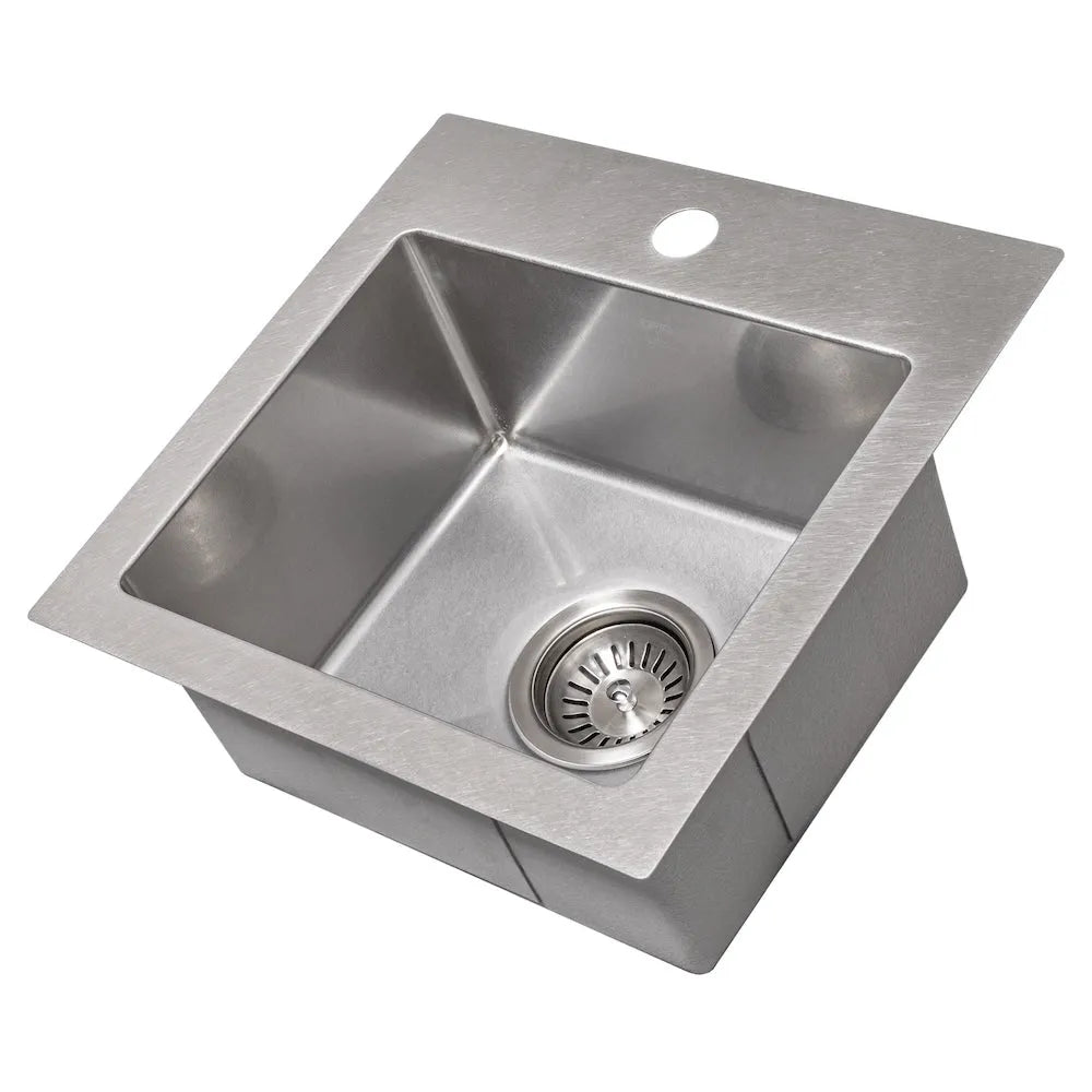 ZLINE 15 in. Donner Topmount Single Bowl Satin Stainless Steel Bar Kitchen Sink (STS-15S) main image.