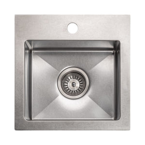 ZLINE 15 in. Donner Topmount Single Bowl Satin Stainless Steel Bar Kitchen Sink (STS-15S)