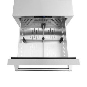 ZLINE 24 in. Touchstone 168 Can Outdoor-Rated Dual Refrigerator Drawer with Satin Stainless Steel Doors (RDSO-SN-24)