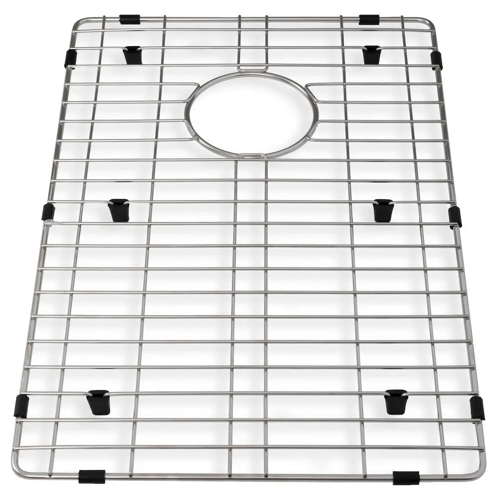 ZLINE 45 in. Garmisch Undermount Single Bowl Satin Stainless Steel Kitchen Sink with Bottom Grid and Accessories (SLS-45S) utility rack.