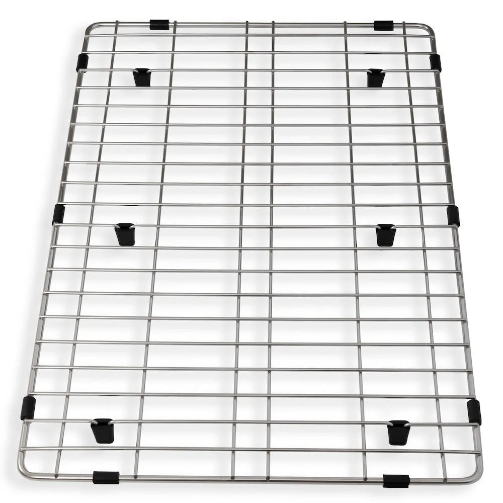 ZLINE 45 in. Garmisch Undermount Single Bowl Satin Stainless Steel Kitchen Sink with Bottom Grid and Accessories (SLS-45S) utility rack.