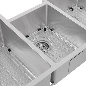 ZLINE 45 in. Breckenridge Undermount Triple Bowl Satin Stainless Steel Kitchen Sink with Bottom Grid (SLT-45S)