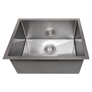 ZLINE 27 in. Meribel Undermount Single Bowl Satin Stainless Steel Kitchen Sink with Bottom Grid (SRS-27S)