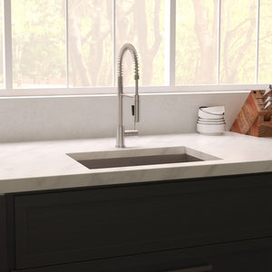 ZLINE 33 in. Meribel Undermount Single Bowl Satin Stainless Steel Kitchen Sink with Bottom Grid (SRS-33S)