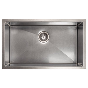 ZLINE 33 in. Meribel Undermount Single Bowl Satin Stainless Steel Kitchen Sink with Bottom Grid (SRS-33S)