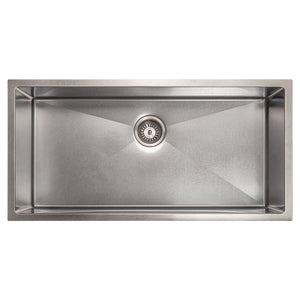 ZLINE 36 in. Meribel Undermount Single Bowl Satin Stainless Steel Kitchen Sink with Bottom Grid (SRS-36S)