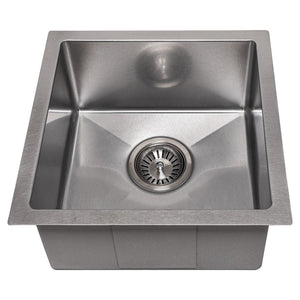 ZLINE 15 in. Boreal Undermount Single Bowl Satin Stainless Steel Bar Kitchen Sink (SUS-15S)