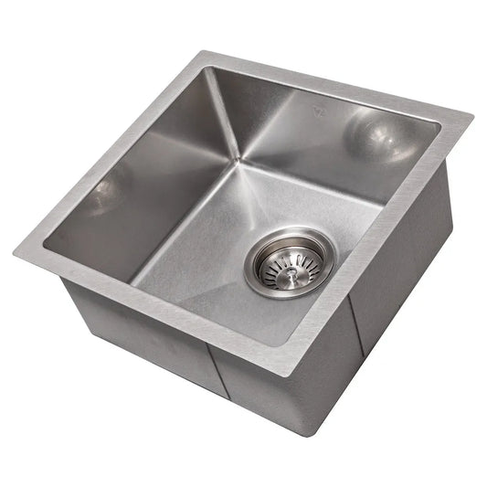 ZLINE 15 in. Boreal Undermount Single Bowl Satin Stainless Steel Bar Kitchen Sink (SUS-15S) main image.