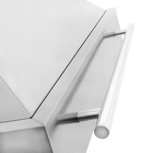 ZLINE 36 in. Satin Stainless Steel Wall Mount Range Hood with Stainless Steel Handle (8654SNX-36)