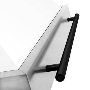 ZLINE Autograph Edition 30 in. Satin Stainless Steel Wall Mount Range Hood with White Matte Shell and Matte Black Handle (8654SNZ-WM30-MB)