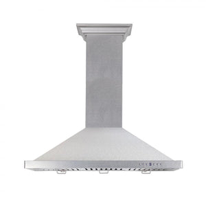 ZLINE 36 in. Designer Series Satin Stainless Steel Convertible Vent Wall Mount Range Hood (8KBS-36) front.