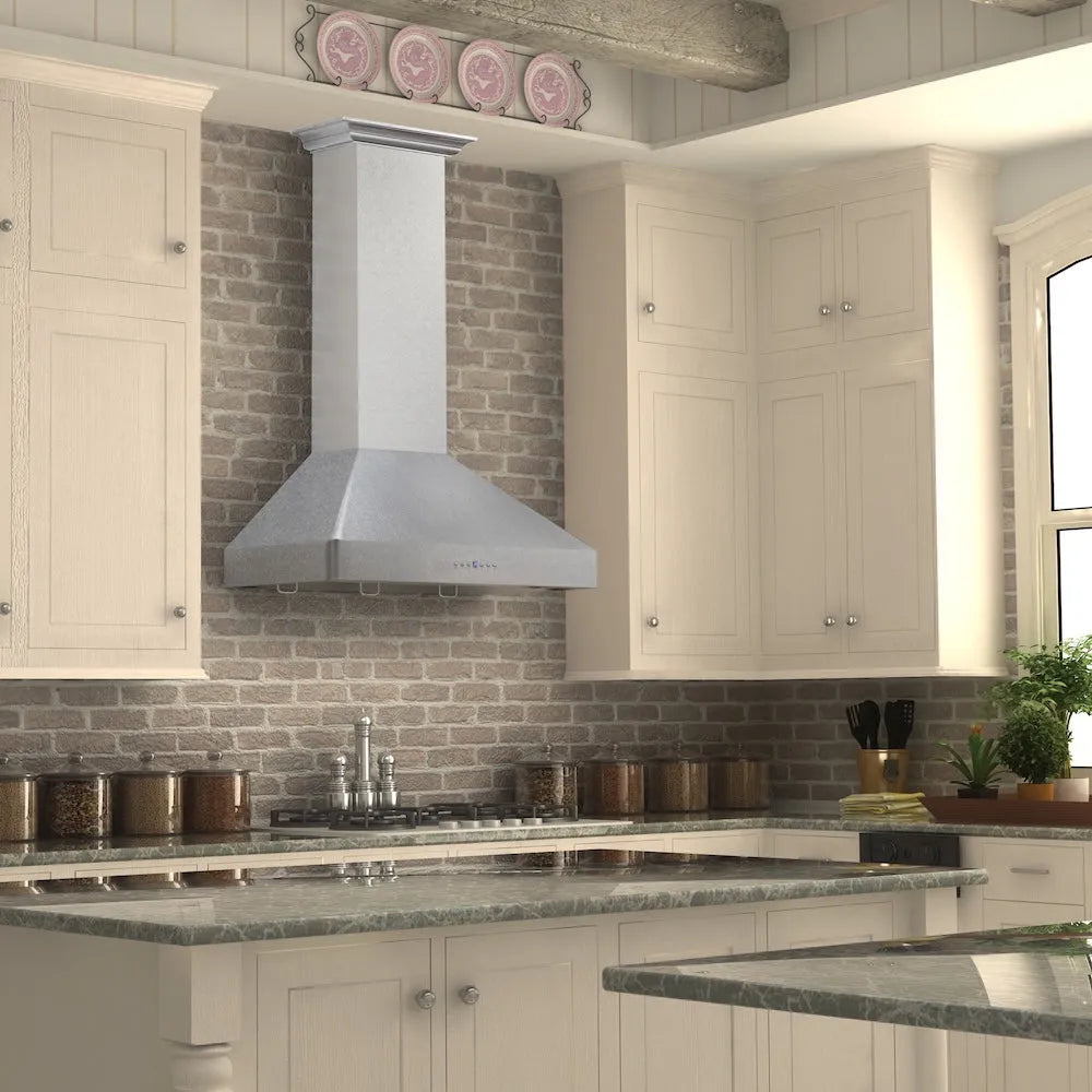 ZLINE 30 in. Ducted Wall Mount Range Hood in Satin Stainless Steel (8KF2S-30)