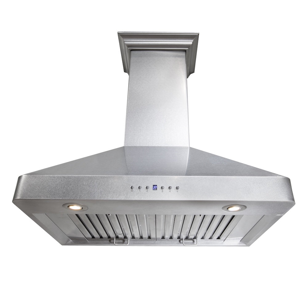 ZLINE 30 in. Ducted Wall Mount Range Hood in Satin Stainless Steel (8KF2S-30) under.