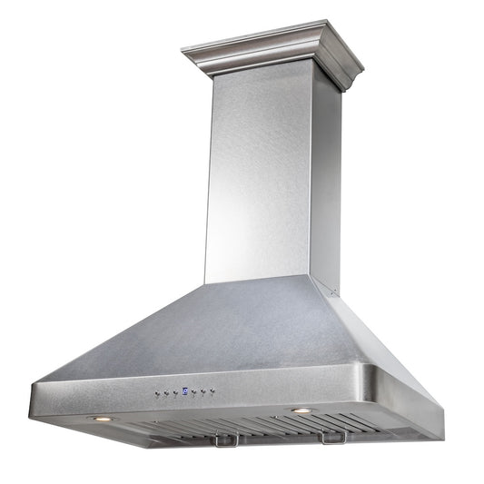 ZLINE 36 in. Ducted Wall Mount Range Hood in Satin Stainless Steel (8KF2S-36)