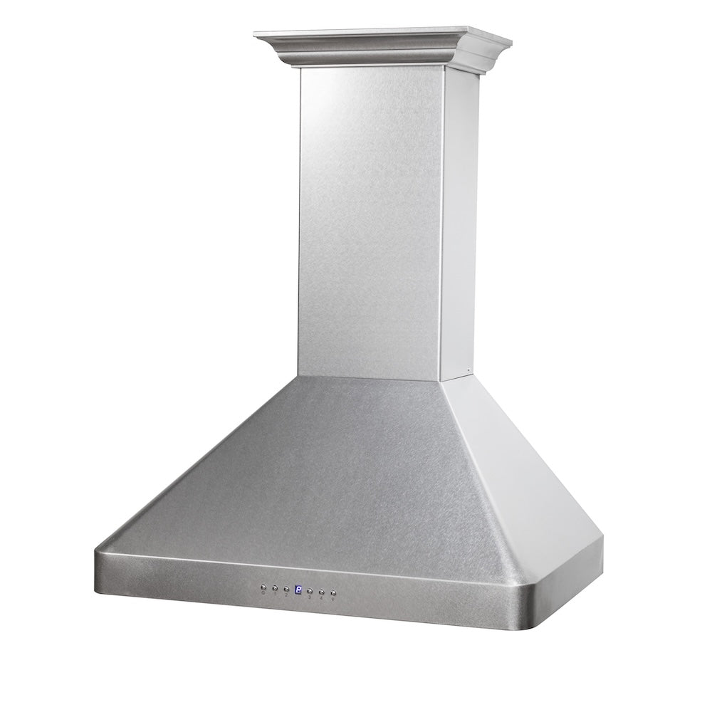 ZLINE 36 in. Ducted Wall Mount Range Hood in Satin Stainless Steel (8KF2S-36) side.