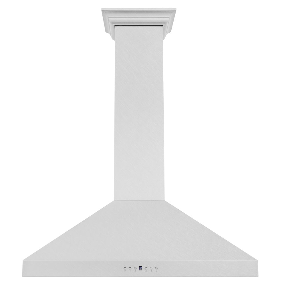 ZLINE 36 in. Convertible Vent Wall Mount Range Hood in Satin Stainless Steel (8KL3S-36) front.