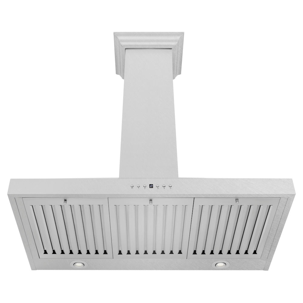 ZLINE 36 in. Convertible Vent Wall Mount Range Hood in Satin Stainless Steel (8KL3S-36) under.