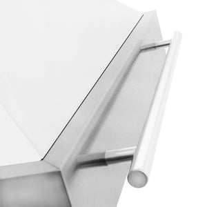 ZLINE 30 in. Satin Stainless Steel Wall Mount Range Hood with White Matte Shell and Stainless Steel Handle (8654SNX-WM-30)