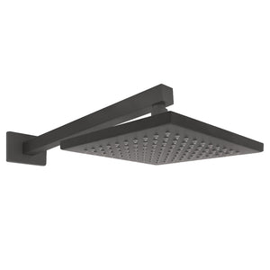 ZLINE Bliss Rainfall Shower Faucet in Matte Black (BLS-SHF-MB) under rainfall shower head.