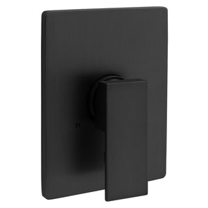 ZLINE Bliss Rainfall Shower Faucet in Matte Black (BLS-SHF-MB) close-up, handle.