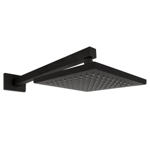 ZLINE Bliss Rainfall Shower Faucet in Matte Black (BLS-SHF-MB) under rainfall shower head.