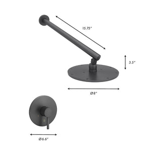 ZLINE El Dorado Rainfall Shower Faucet in Gun Metal (ELD-SHF-GM)