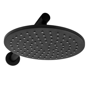 ZLINE El Dorado Rain Shower Faucet in Matte Black (ELD-SHF-MB) close-up, under.