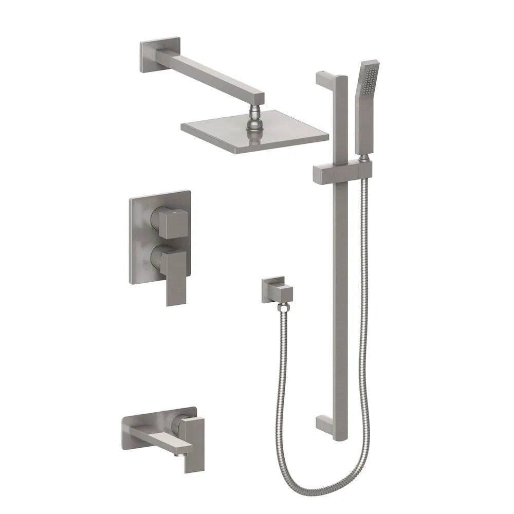 ZLINE Bliss Rainfall Shower System with 12 in. Oversized Shower Head in Brushed Nickel (BLS-SHS12-BN) main image.