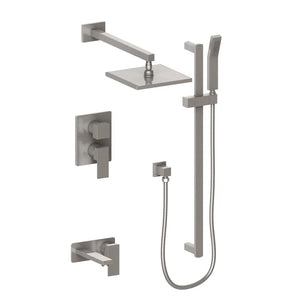 ZLINE Bliss Rainfall Shower System with 12 in. Oversized Shower Head in Brushed Nickel (BLS-SHS12-BN) main image.
