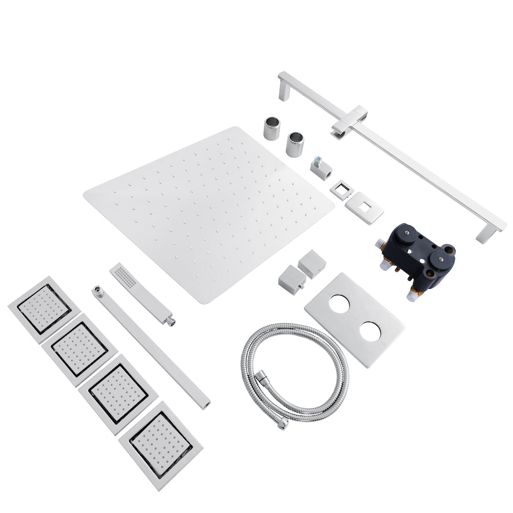 Crystal Bay Thermostatic Shower with Body Jets in Chrome (CBY-SHS