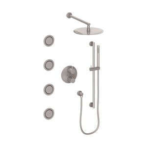 ZLINE Emerald Bay Thermostatic Shower System with Body Jets in Brushed Nickel (EMBY-SHS-T3-BN)