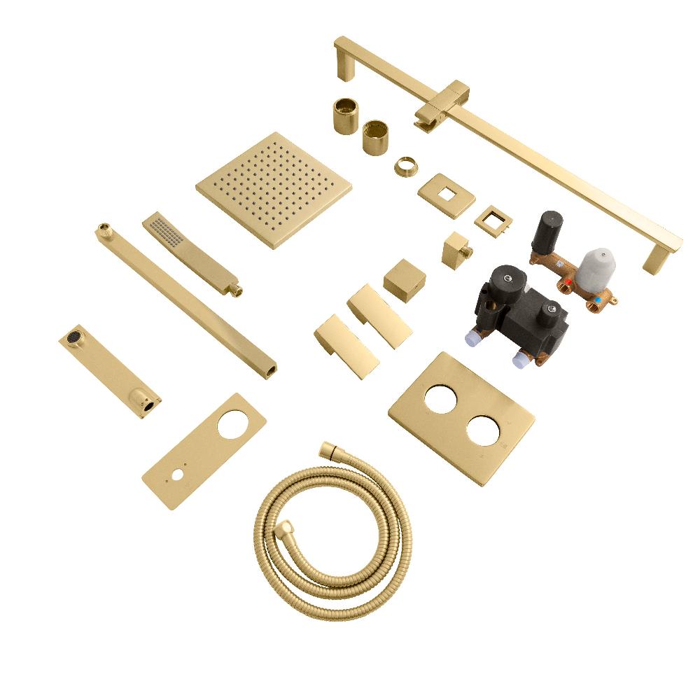 Bliss Rainfall Shower System in Champagne Bronze (BLS-SHS-CB