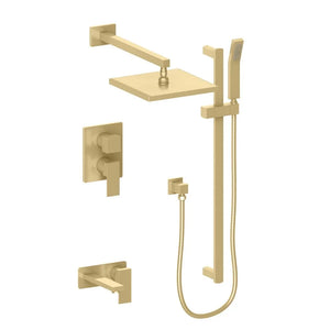 ZLINE Autograph Edition Bliss Rainfall Shower System with 16 in. Oversized Shower Head in Champagne Bronze (BLS-SHS16-CB) main image.
