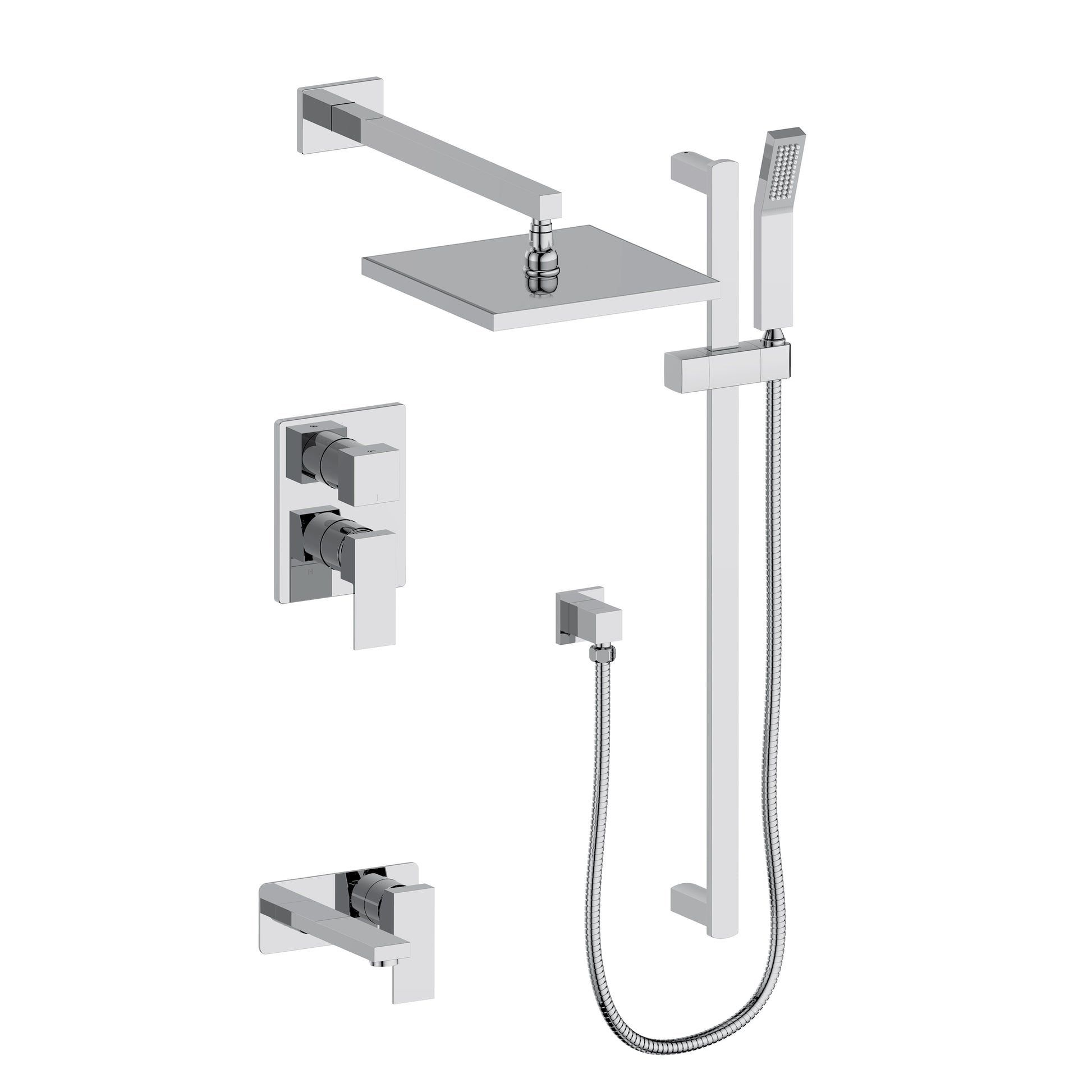 ZLINE Bliss Rainfall Shower System with 16 in. Oversized Shower Head in Chrome (BLS-SHS16-CH)