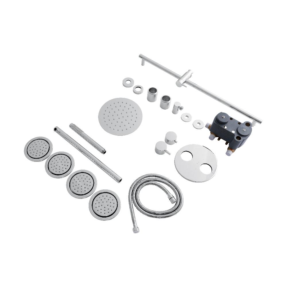 Z Line Shower System Emerald Bay Thermostatic Shower with Body Jets in Chrome (EMBY-SHS-T3 ...