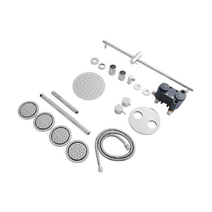 ZLINE Emerald Bay Thermostatic Shower System with Body Jets in Chrome (EMBY-SHS-T3-CH) parts.