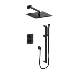 ZLINE Autograph Edition Crystal Bay Thermostatic Shower System in Matte Black (CBY-SHS-T2-MB) main image.