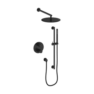 ZLINE Autograph Edition Emerald Bay Thermostatic Shower System in Matte Black (EMBY-SHS-T2-MB) main image.