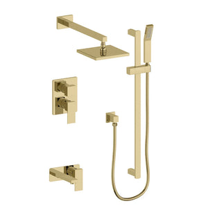 ZLINE Autograph Edition Bliss Rainfall Shower System in Polished Gold (BLS-SHS-PG) main image.