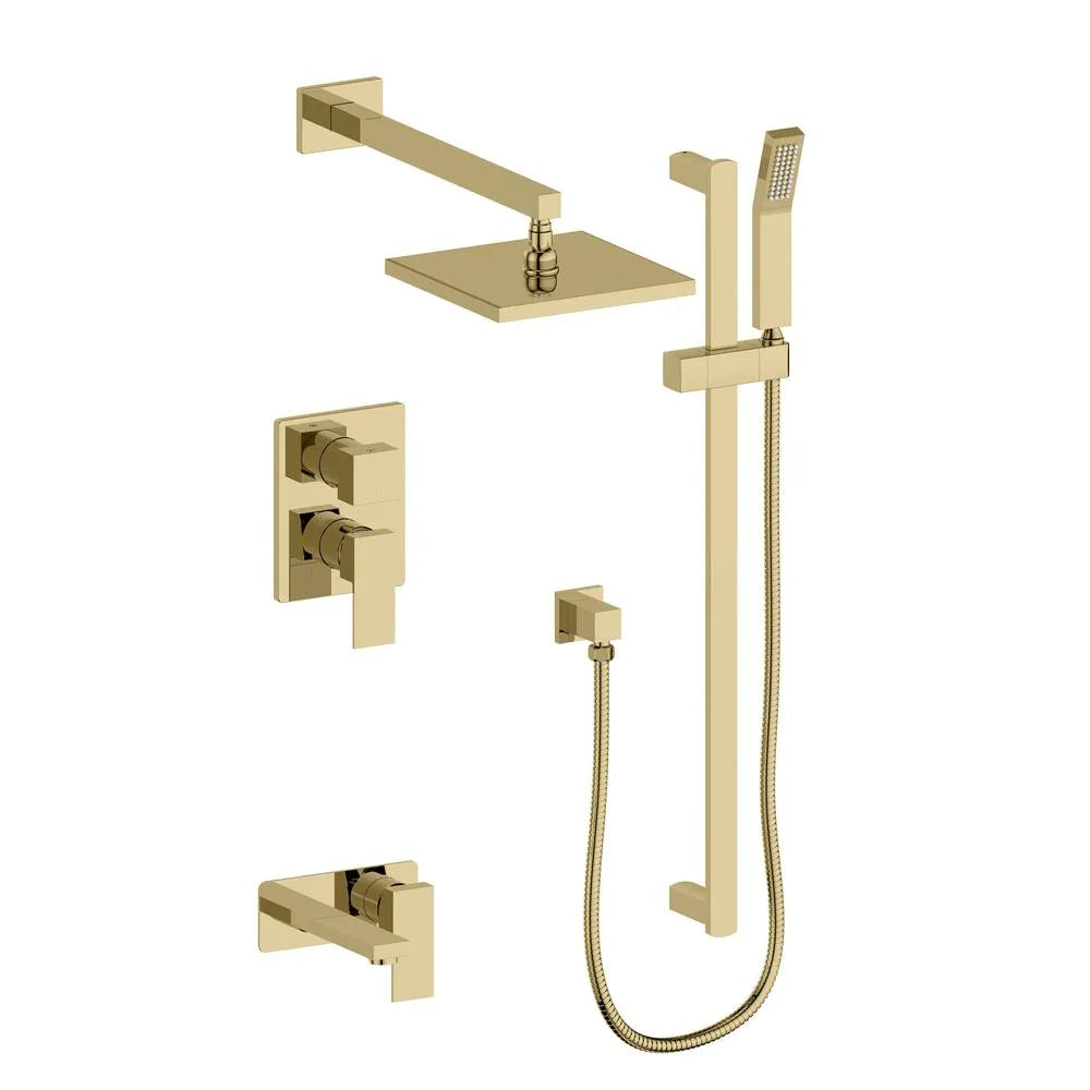 ZLINE Autograph Edition Bliss Rainfall Shower System with 12 in. Oversized Shower Head in Polished Gold (BLS-SHS12-PG) main image.