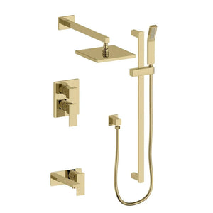 ZLINE Autograph Edition Bliss Rainfall Shower System with 12 in. Oversized Shower Head in Polished Gold (BLS-SHS12-PG) main image.