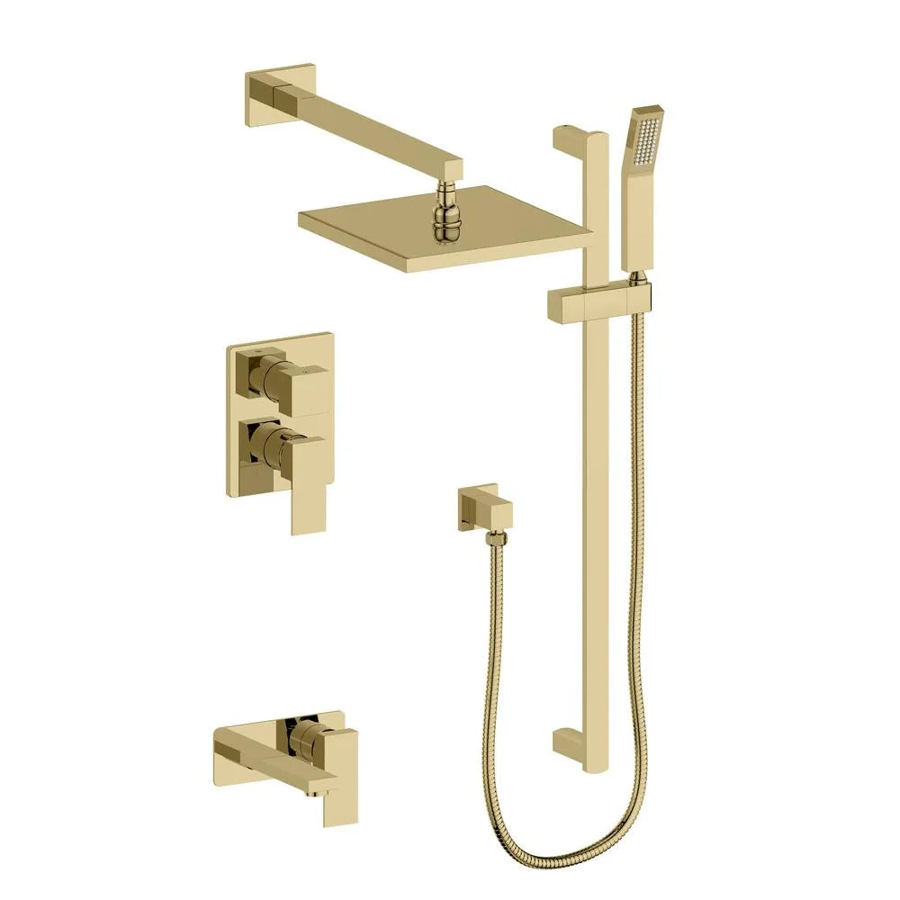 ZLINE Autograph Edition Bliss Rainfall Shower System with 16 in. Oversized Shower Head in Polished Gold (BLS-SHS16-PG) main image.