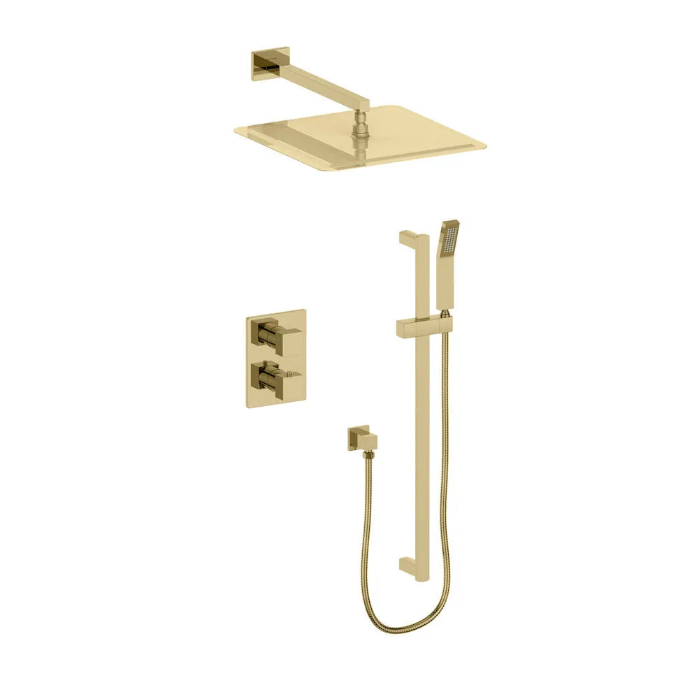 ZLINE Autograph Edition Crystal Bay Thermostatic Shower System in Polished Gold (CBY-SHS-T2-PG) main image.