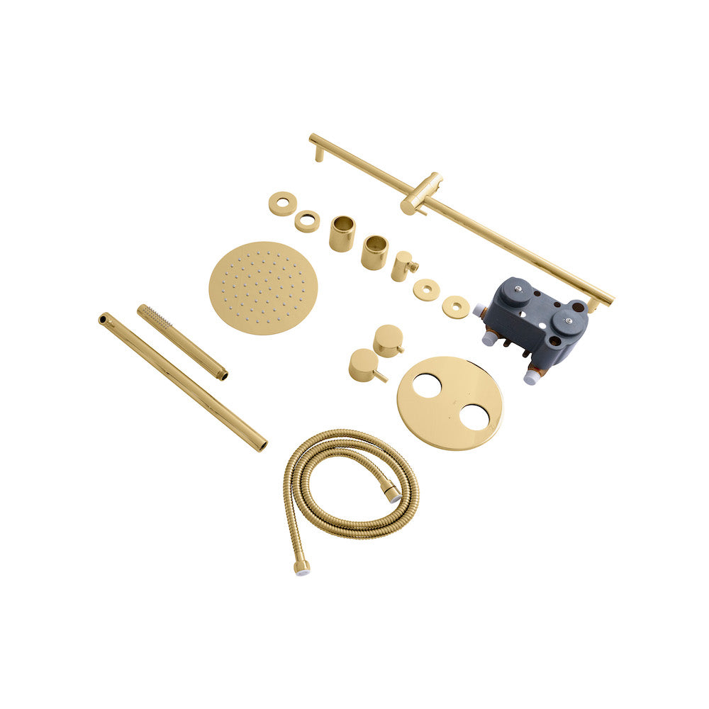 Autograph Edition Emerald Bay Thermostatic Shower System in Gold